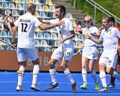 Mönchengladbach, Germany - August 13 :  pictured during the European Hockey Championship 2025 Women’s game between Belgium and Scotland on August 13, 2025 in Mönchengladbach, Germany, 13/08/2025 ( Photo by Philippe De Putter